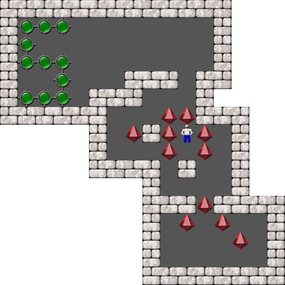 Sokoban Mass Remodel level 1942